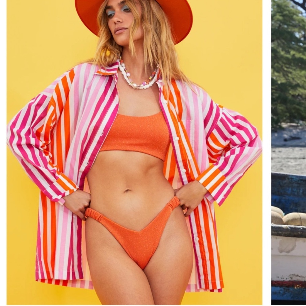 Beach Riot Alexa Top Sunset Stripes L/XL